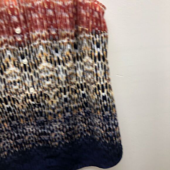 Cabi Sleeveless Blouse Womens Medium Multicolor Ombre Button Front Collared Top - Picture 4 of 8